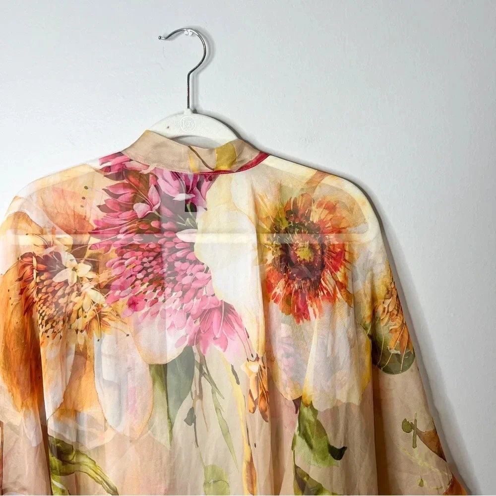 Samantha Chang Lifestyle Printed Short Kimono